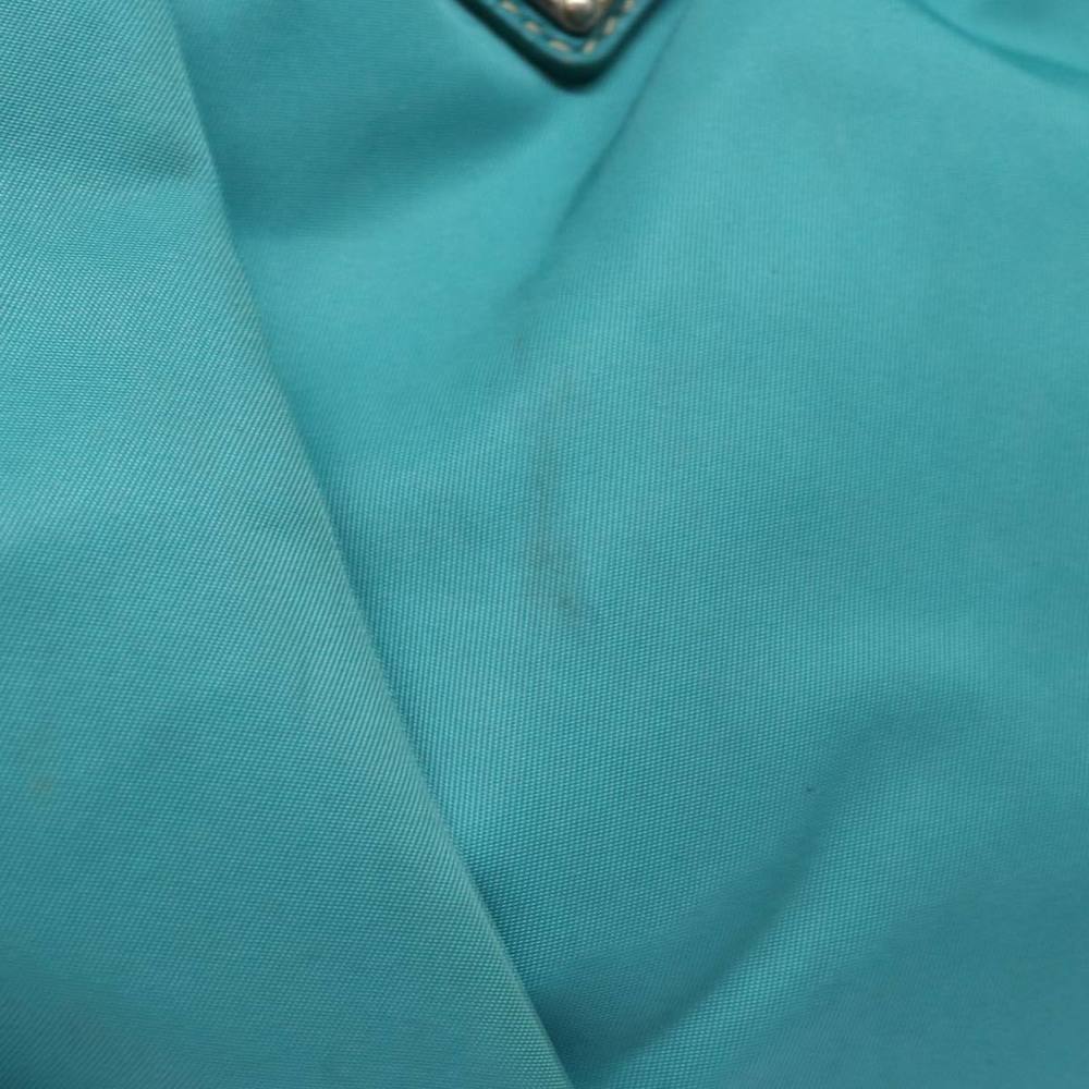 PRADA Hand Bag Nylon 2way Turquoise Blue Auth 83957 - Picture 4 of 16